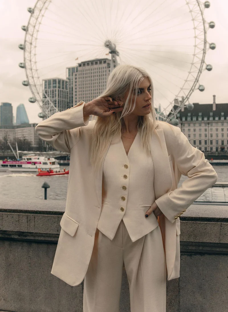 Lichi Textured palazzo trousers